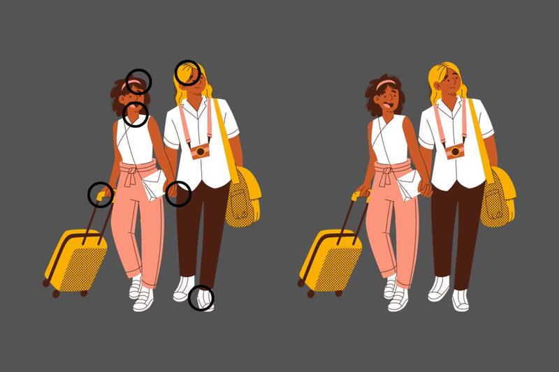 ¡Aquí estaban las seis diferencias!