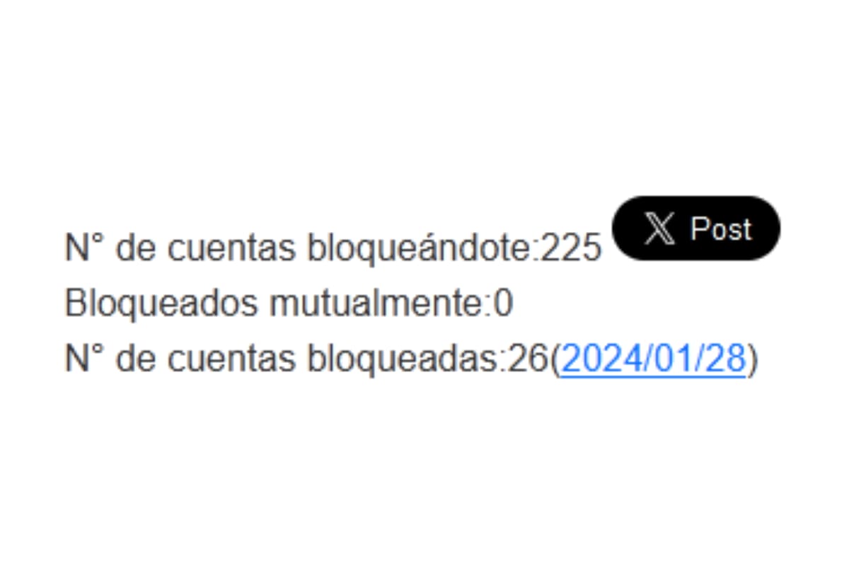 Podrás ver también las cuentas a las que has bloqueado.