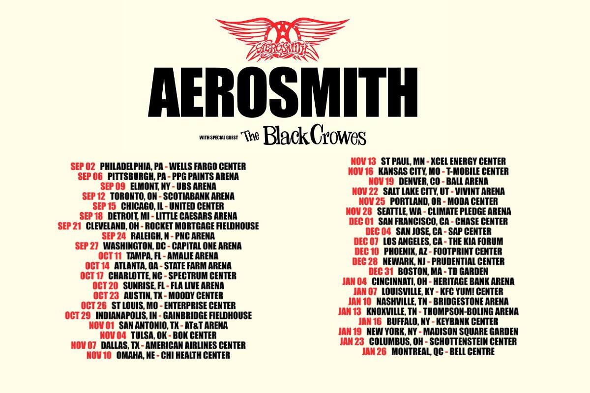 Última gira de Aerosmith.