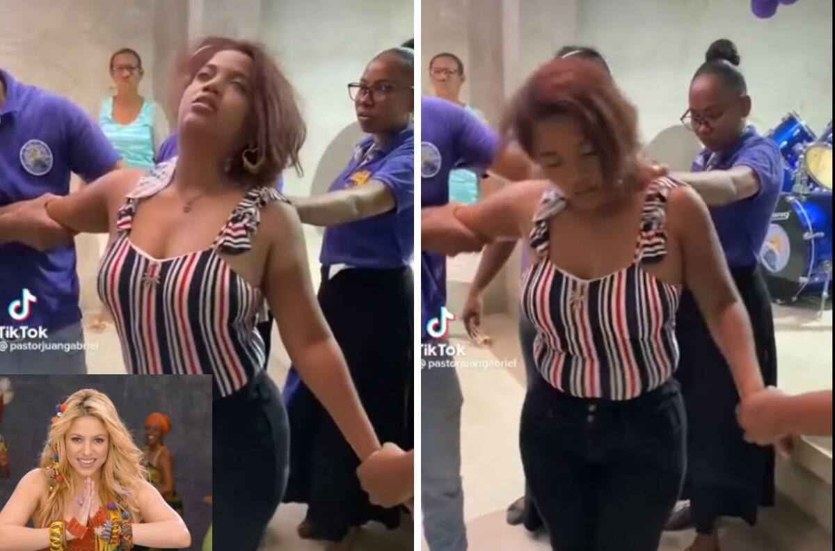 VIDEO| Mujer es ‘poseída’ por un demonio, canta como Shakira y se hace viral