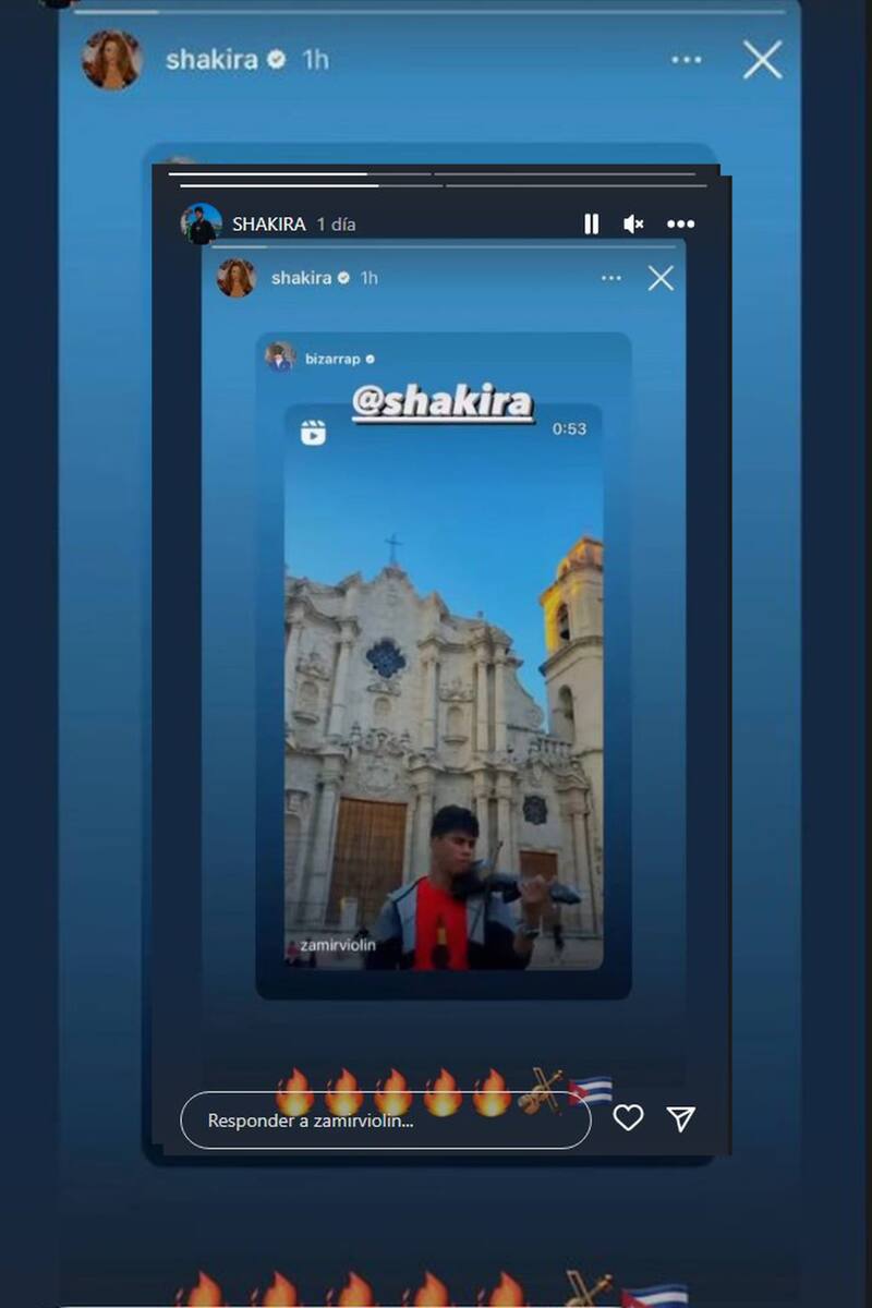 Shakira compartió al violinista Zamir que hizo su propia versión de Music Session #53