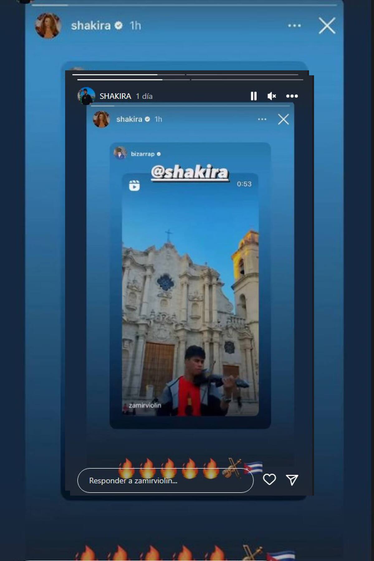 Shakira compartió al violinista Zamir que hizo su propia versión de Music Session #53
