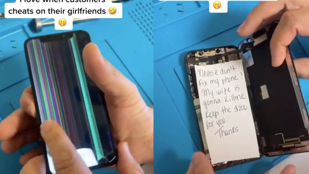 VIDEO | Iba a reparar un celular y se encontró con peculiar mensaje incriminatorio