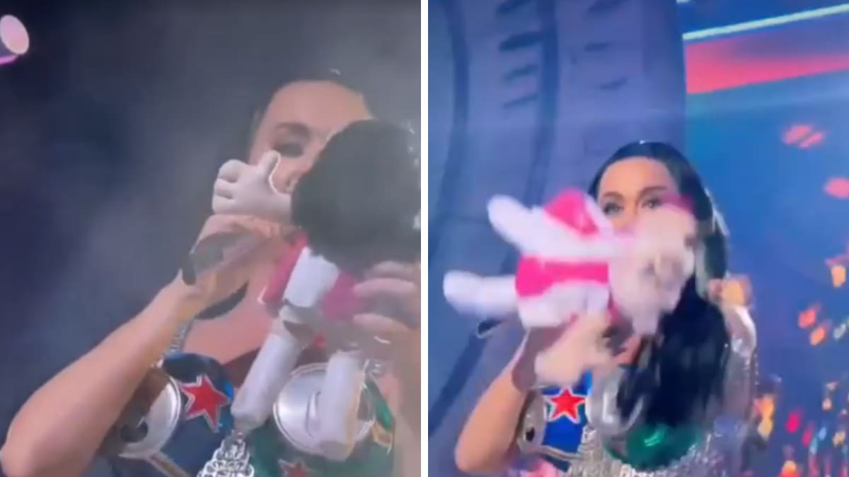 VIDEO| Katy Perry recibió un peluche de Dr. Simi y su reacción se hizo viral