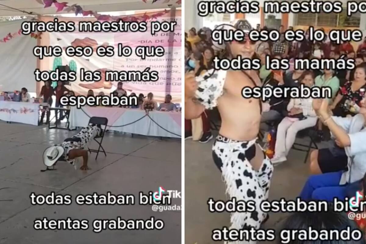 Llevan bailarín exótico a escuela por Día de las madres.