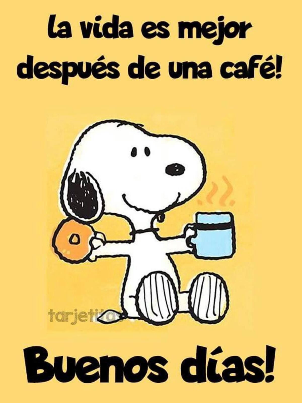 Snoopie también es una buena opción para entregar bendiciones por WhatsApp.
Créditos: Pinterest.