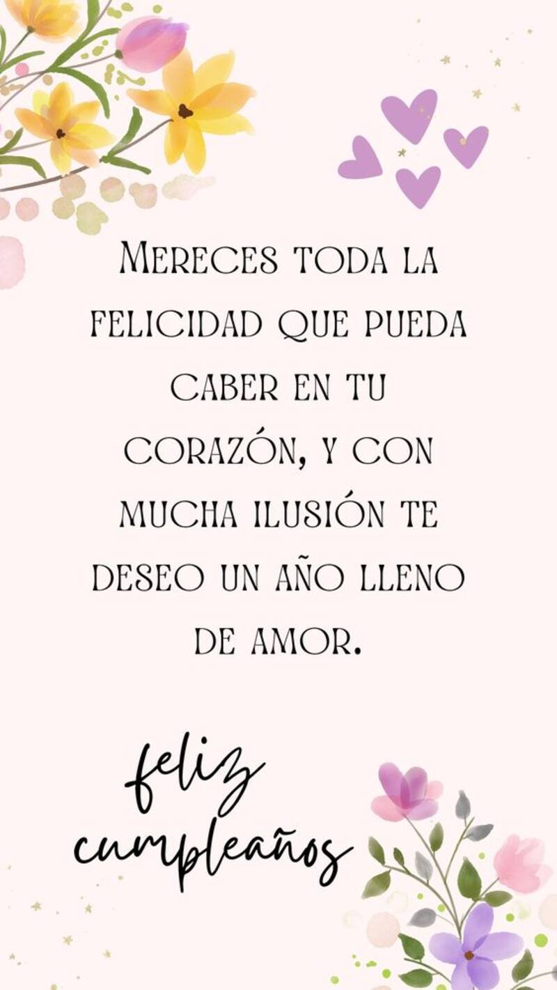 Un bonito mensaje para enviar a la persona que cumple años por WhatsApp.