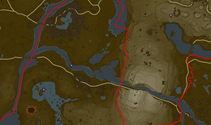 Ubicaciones octorok acuático.